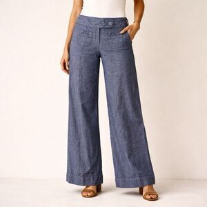 Elevenses Blue Wide Leg Pants